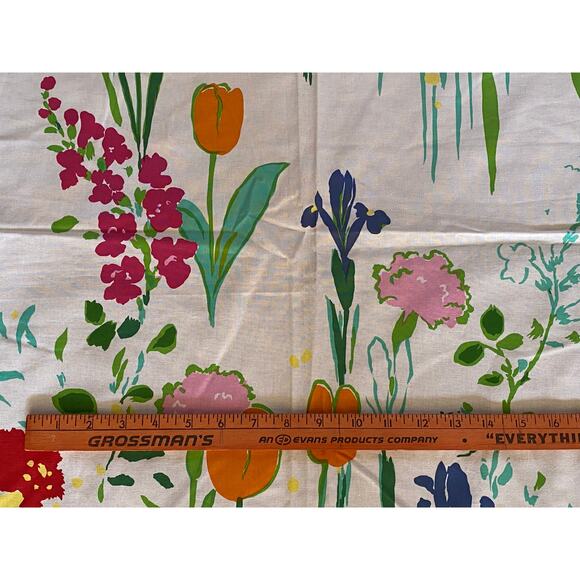 Brunschwig & Fils "Guermantes" fabric flowers vintage swatch light weight 1 yard - Picture 4 of 7